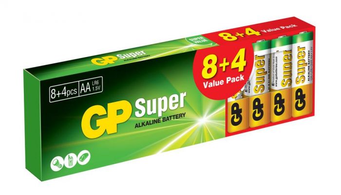 GP Super Alkaline AA, Promo 8+4 Image